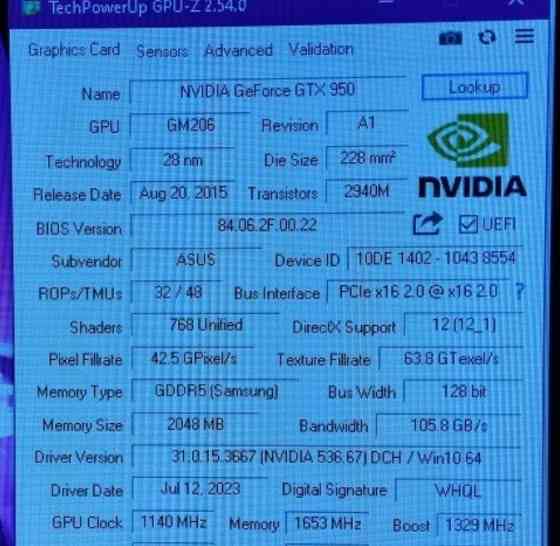 Відеокарта GTX 950 2Gb. STRIX Київ