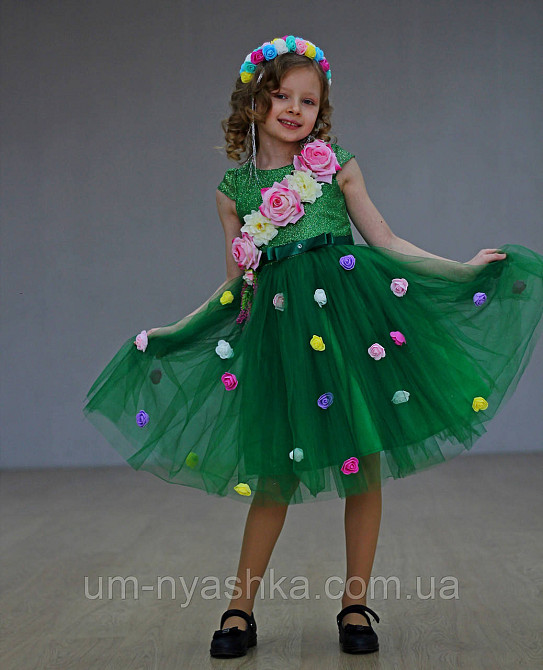 Платье Весны Зеленое пышное платье Весна-глиттер Кривой Рог - изображение 6