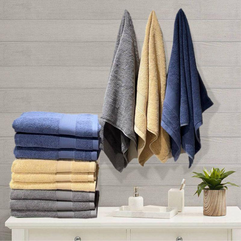 Набор Полотенец Махровых для рук и лица (Хлопок) Lovely Svi 4 шт в подарочном пакете размер: 50 x 90 см Синий Киев - изображение 4