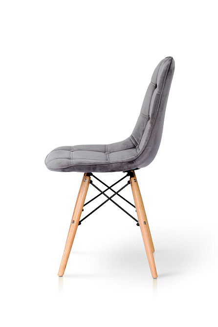 Стілець ДЖАСТІН, велюр сірий Киев - изображение 4