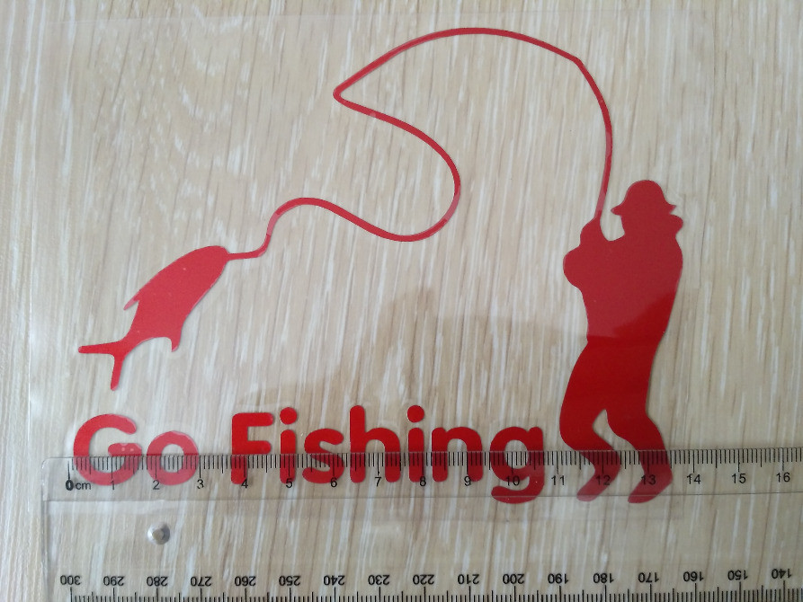 Наклейка На рибалку Червона світловідбивна на авт Київ - фото 3