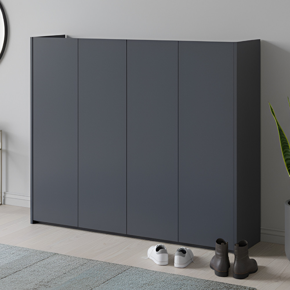 Тумба для обуви Doros Кассель Графит 4 ДСП 128х40х110 (41516215) Львов - изображение 1