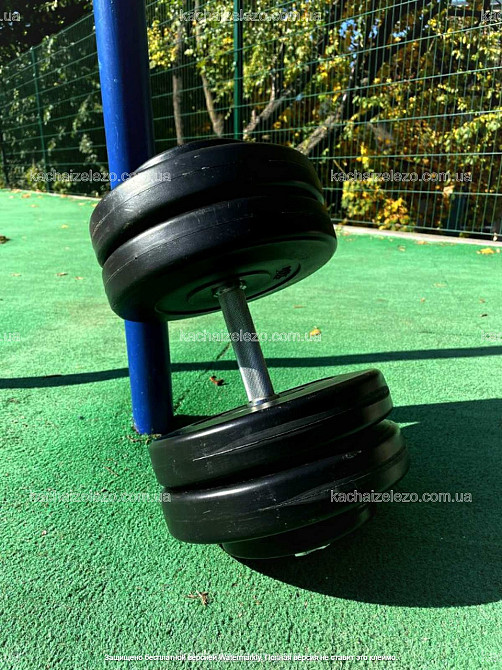 Гантелі набірні 2 по 25 кг з ABS покриттям хром грифи Гантелі, гирі, штанги і диски бітумні Київ - фото 5