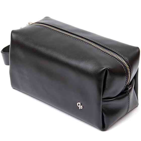 Чоловічий шкіряний несесер GRANDE PELLE 11417 Чорний Київ