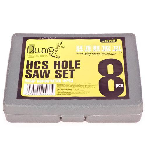 Набір корончастих фрез по дереву 8 предм (64, 76, 89, 102, 127мм) Alloid Одеса - фото 5