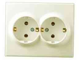 LESYA крем Розетка внутрішня 2-а із заземленням Лезард Житомир