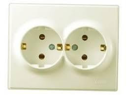 LESYA крем Розетка внутрішня 2-а із заземленням Лезард Житомир - фото 1