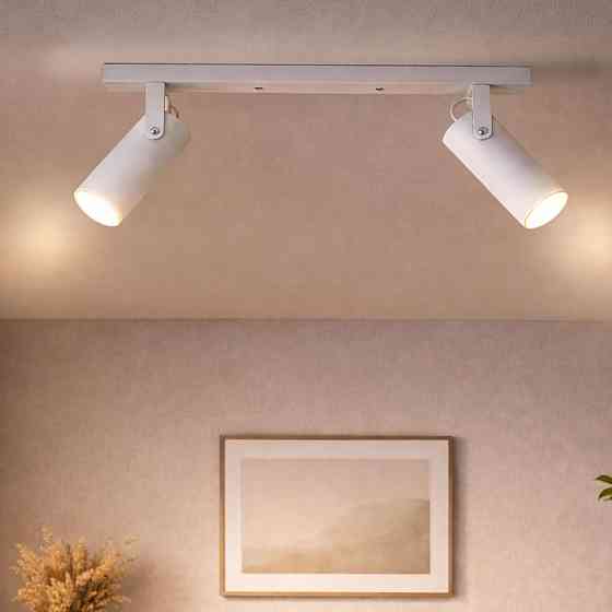 Светильник потолочный спот поворотный MSK Electric Focus под две лампы Е27 белый  NL 14050-2 WH Одесса