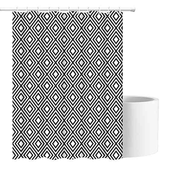 Шторка для ванны из полиэстера водонепроницаемая Bathlux 180x180 см с кольцами, занавеска для ванной комнаты Каменец-Подольский