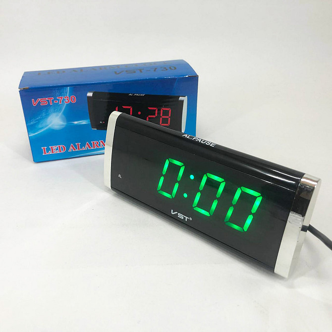 Настольные цифровые часы с подсветкой VST-730-4, Часы с светящимся дисплеем со светящимся табло RU-89 Львов - изображение 5