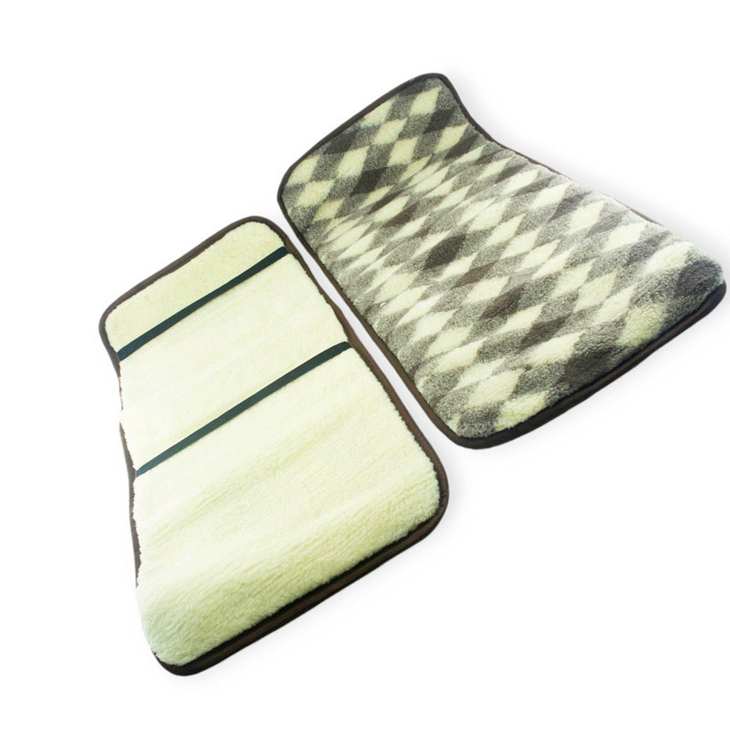 Накидка сидіння "овчина" коричнева ромб (2 шт) Мукачево - фото 1