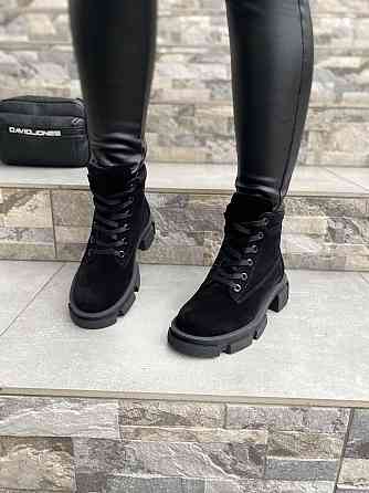 Черевики жіночі ARLEN чорні замша натуральна высота 13 см (БК-16 /1438) (4203) Коломыя