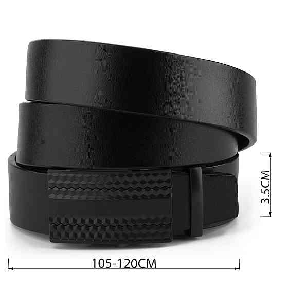 Ремень мужской с автоматической пряжкой мозаика Vintage 20299 Черный Киев