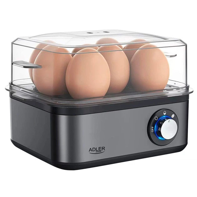 Яйцеварка на 8 яєць 800 Вт Adler AD 4486 Gun Metal EH-39 Івано-Франківськ - фото 2
