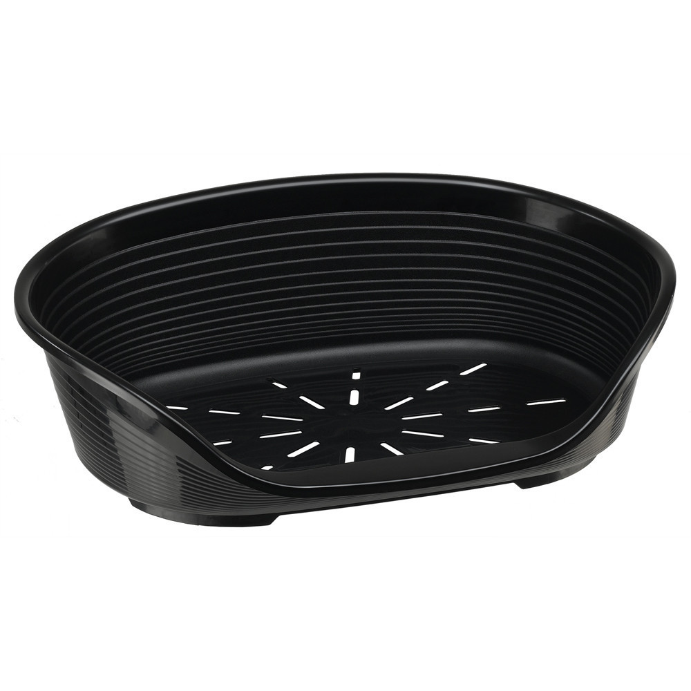 Пластиковый лежак для котов и собак Ferplast Siesta Deluxe (Ферпласт Сиеста Делюкс) 70.5 х 52 х h 23.5 см - SIESTA DELUXE 6, Черный Запорожье - изображение 1