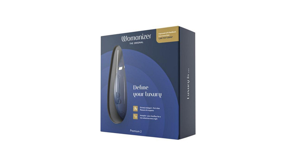 Вакуумный клиторальный стимулятор Womanizer Premium 2 - Blueberry, функции Autopilot и Smart Silence Sex Aura Киев - изображение 8