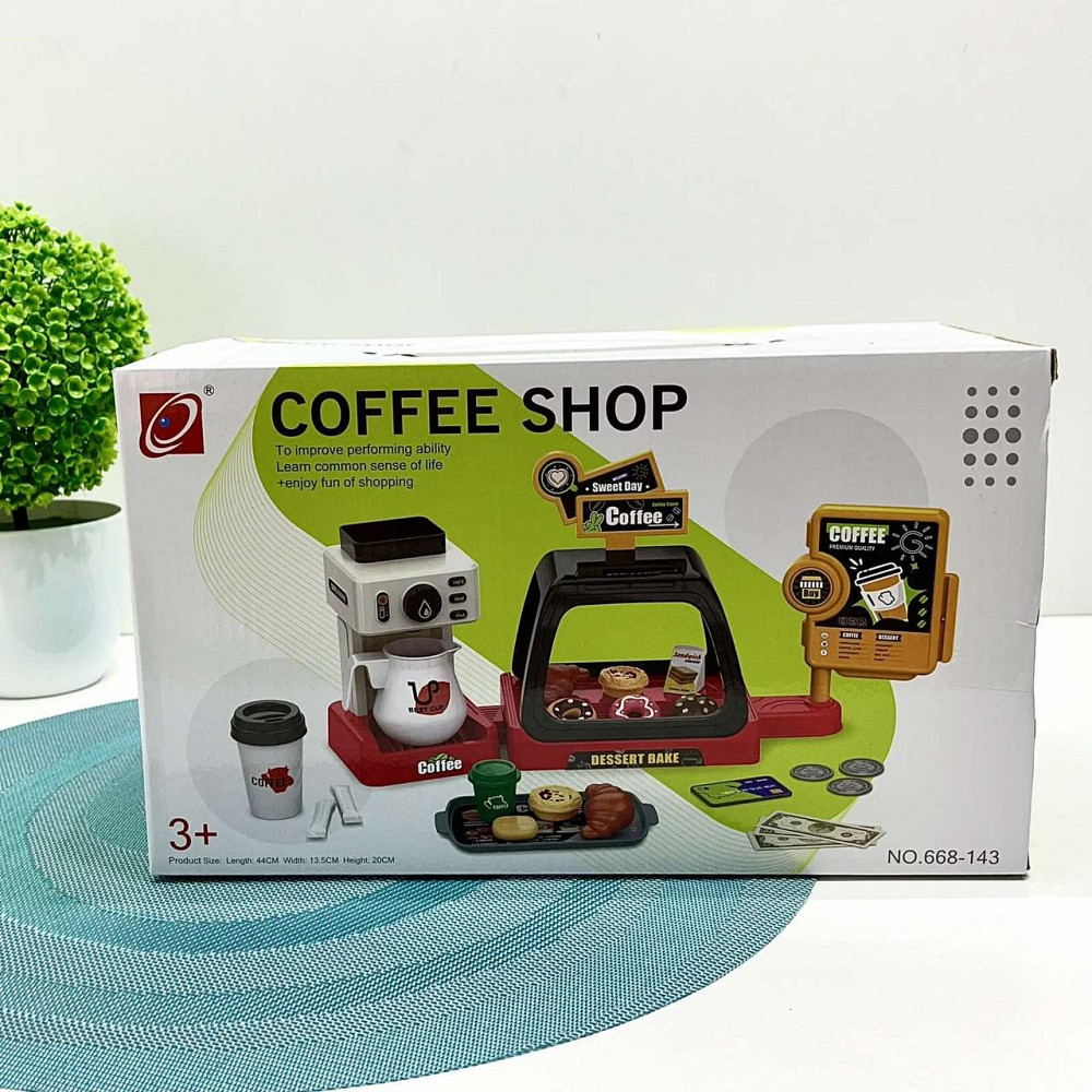 Ігровий набір магазин Кав'ярня звукові ефекти 41 деталь продукти термінал Чорно-червоний (668-142-143) Чернигов - изображение 10
