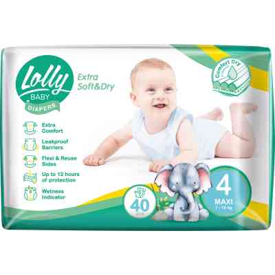 Підгузки Lolly Soft Maxi 4 7-18 кг 40 шт (4820174981266) Вінниця