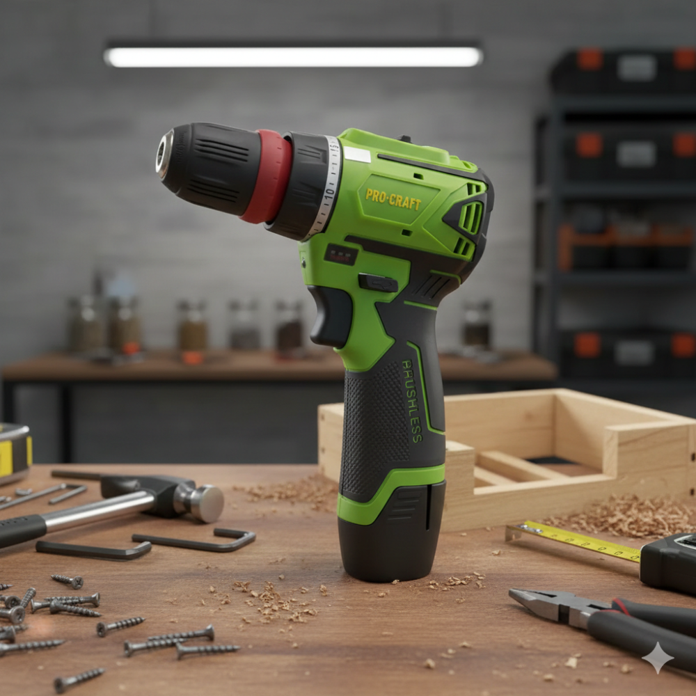 Шуруповерт с бесщеточным двигателем Procraft,Аккумуляторные шуруповерты с литиевой батареей 12В 1.5 ач,Безшумный шуруповерт Львов - изображение 1