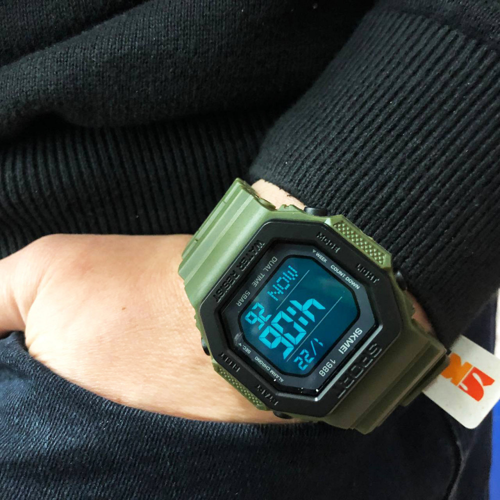 Годинники наручні спортивні, Електронні вологозахищені наручні годинники Водонепроникні 50 м JW-52 Львів - фото 7