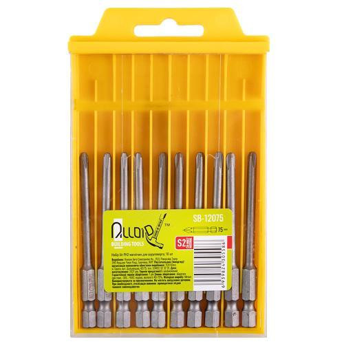 Alloid. Набір біт магнітних для шуруповерта PH2  75мм, S2 (10шт) Одесса - изображение 2