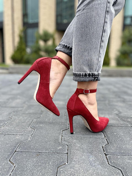 Nivelle Туфлі жіночі NIVELLE червоні натуральна замша 36р. каблук 10см. (1769/10502-10512) Коломыя - изображение 6