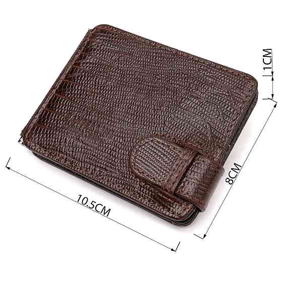 Фактурний затискач для грошей з натуральної шкіри з тисненням CANPELLINI 21940 Коричневий Київ