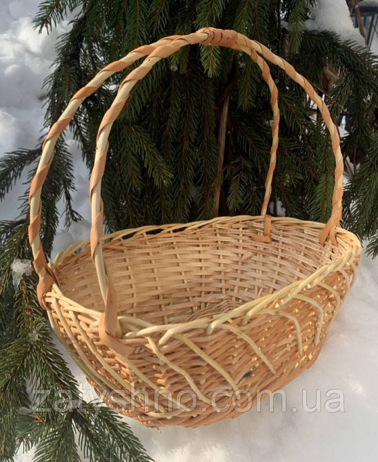 Корзина плетеная с ручкой Киев - изображение 1