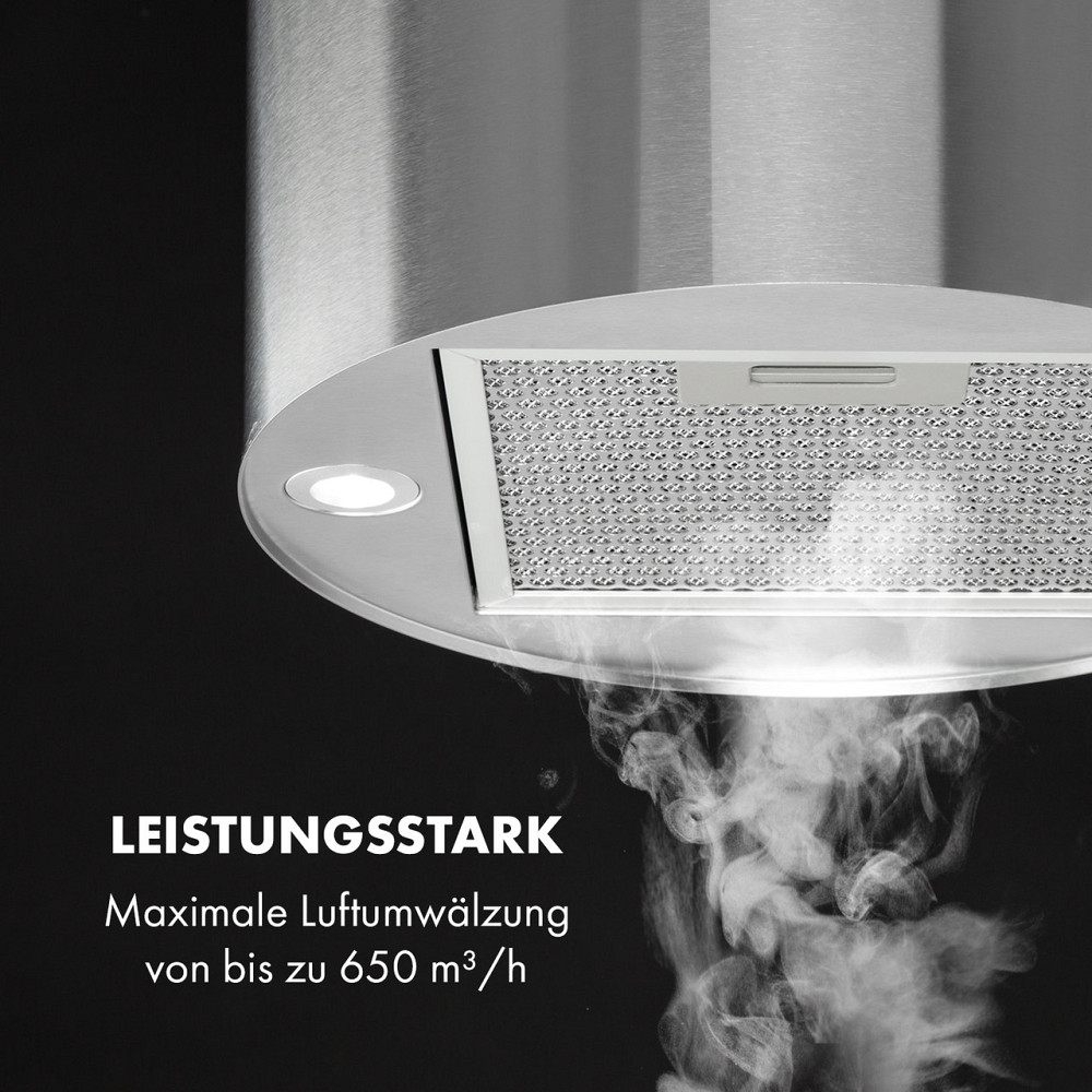 Острівна витяжка Beretta Ø35 см витяжка/рециркуляція 650 м3/год LED-фільтр з активованим вугіллям неіржавка Рівне - фото 3