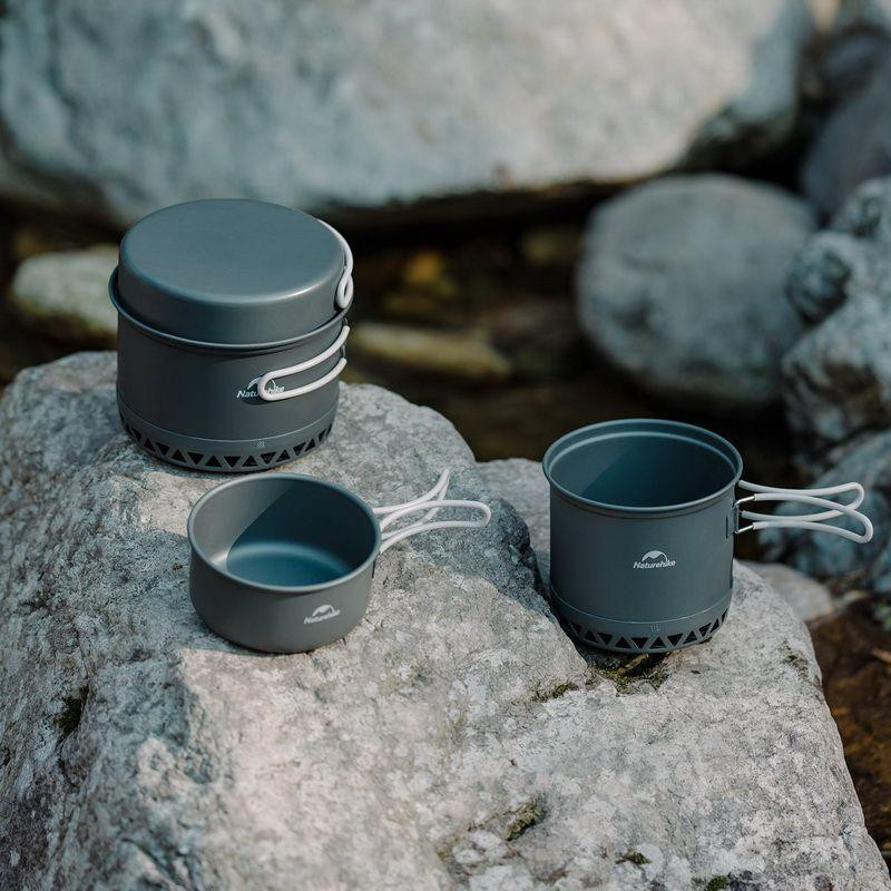 Набор посуды для кемпинга 2 ед. Naturehike CNK2300CJ0002, 1,8 л, алюминий Киев - изображение 6
