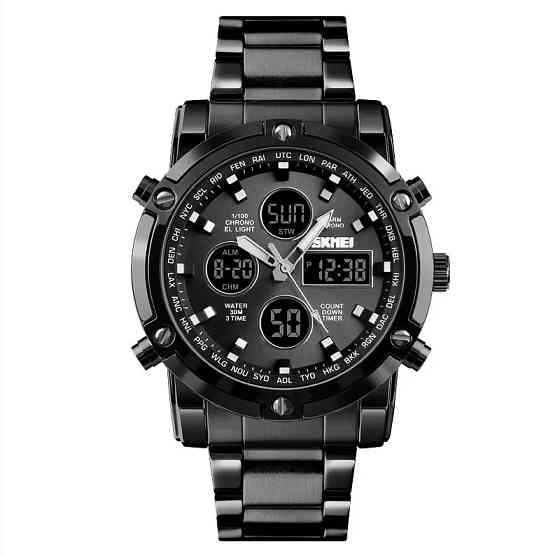 Классические наручные часы Skmei 1389 черные Киев