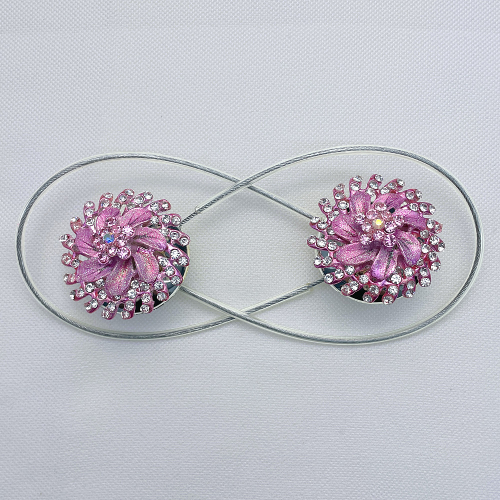 Магніти для штор та гардин "Flowers" набір 2 шт Рожевий (81-209) Київ - фото 5