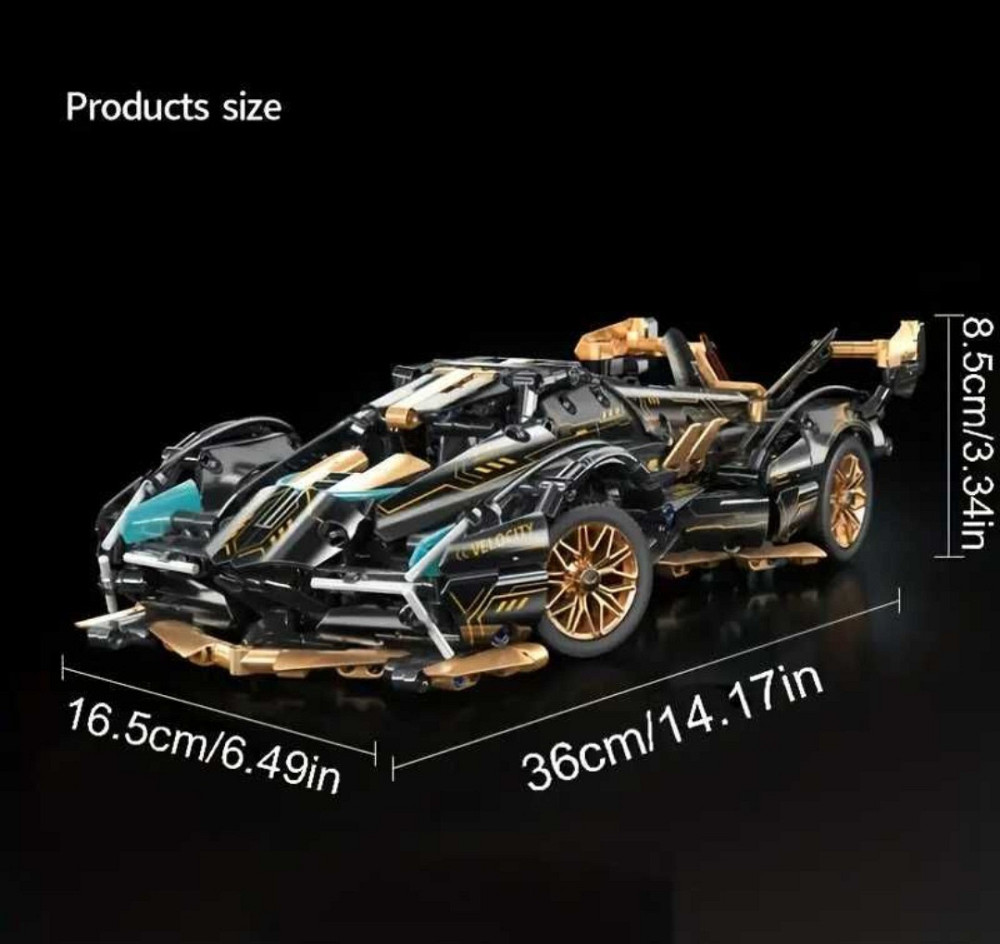 Конструктор Technic 1280 деталей Super car v12 з радіо куруванням маштаб 1:14 Ламборджині супер кар Киев - изображение 5