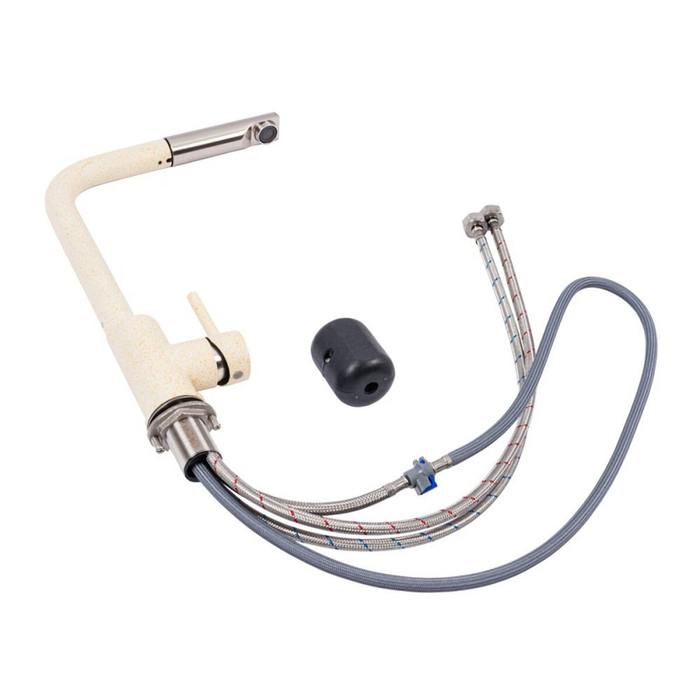 Q411B змішувач кухонний VALESO ПІСОК (з висувною лійкою) Коломыя - изображение 2