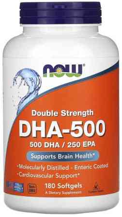 Омега ДГК Now Foods DHA-500 180 гелевих капсул Київ