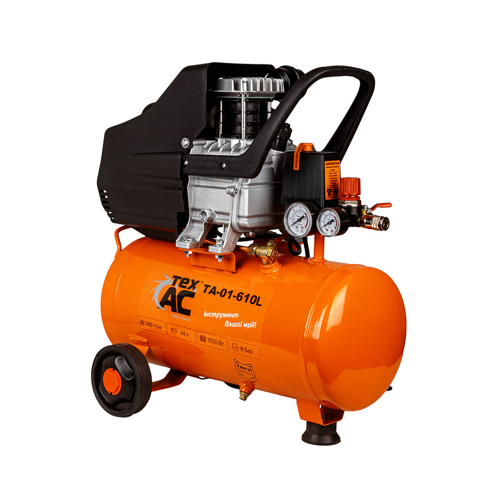 Компрессор воздушный Tex.AC ТА-01-610L: ресивер 24л, 1.5 кВт, 8бар (00513) Киев - изображение 1