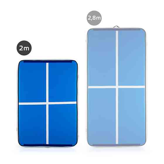 Килимок надувний inSPORTline Aircase 200x140 см, біло-синій Київ