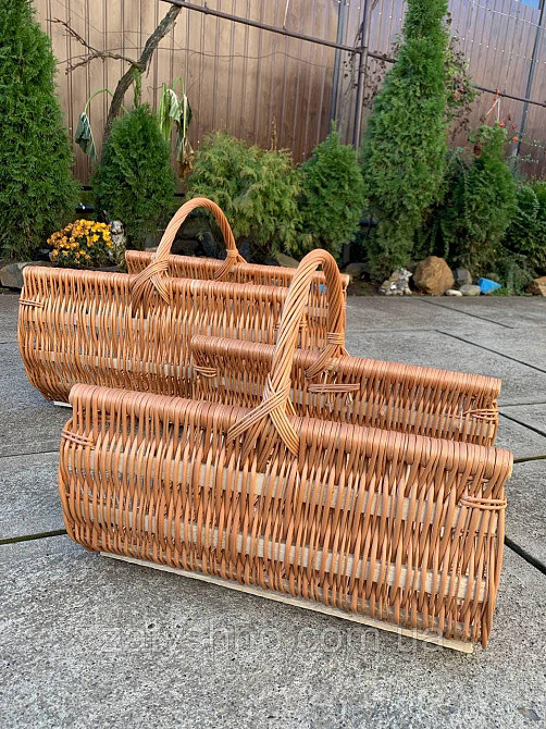 Корзина длинная на цветы | корзина из лозы вместительная |плетеная корзина на дрова Киев - изображение 1