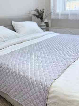 Ecotton Покривало-доріжка на ліжко Ecotton 70х230 см Саші антиалергенна двостороння світло-сіра Киев