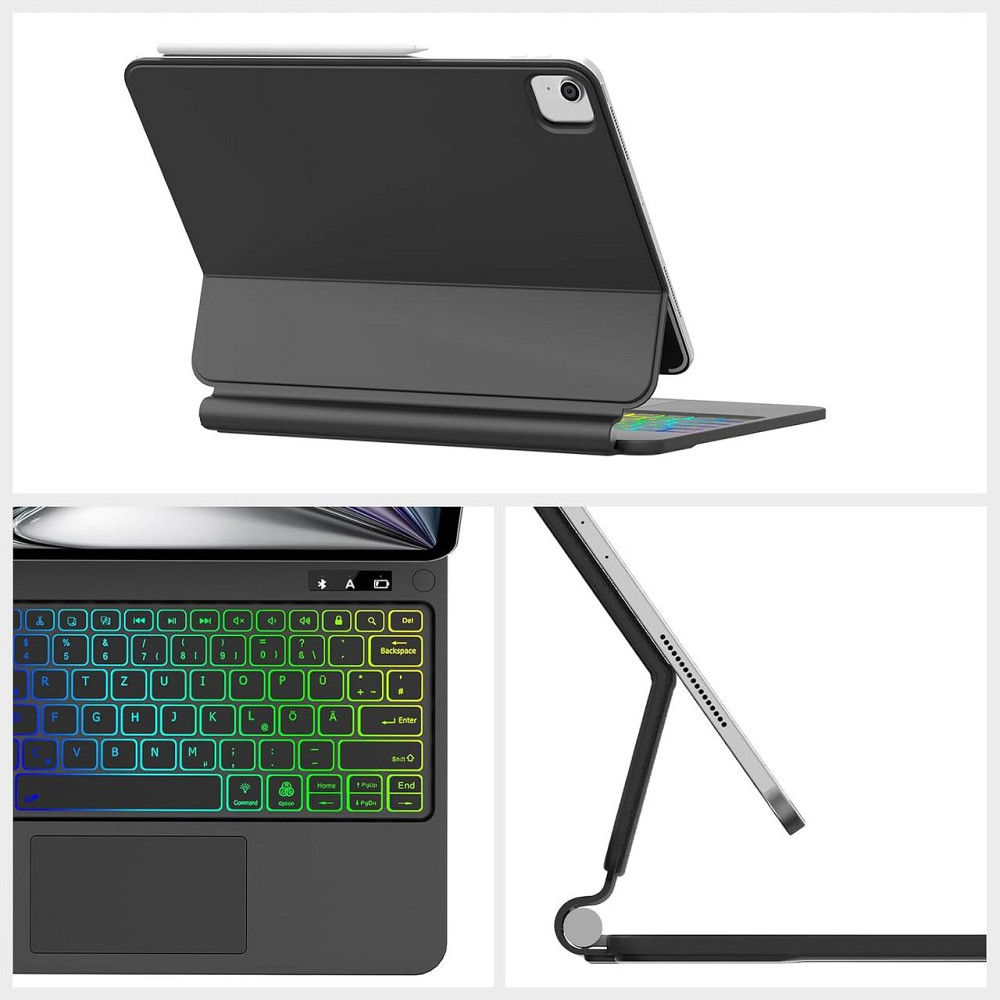 Клавиатура SENGBIRCH Magic Keyboard для iPad Air 13 M3/M2, Черная, QWERTZ, подсветка, мультитачпад, чехол Киев - изображение 7