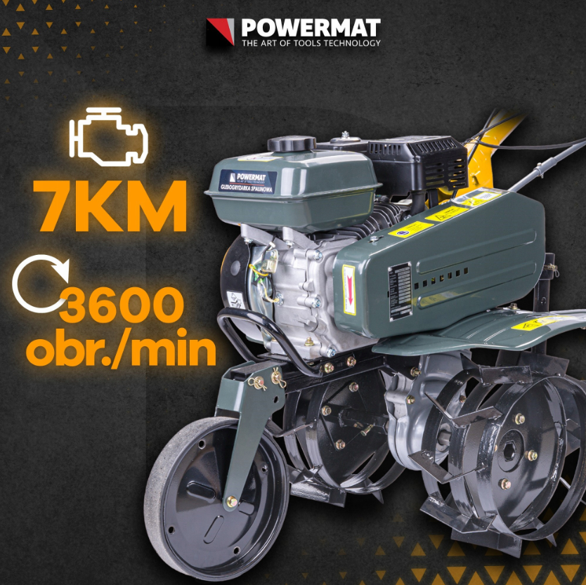 Мотокультиватор бензиновий Powermat 90см 5148Вт 7кс (Польща) Київ - фото 10