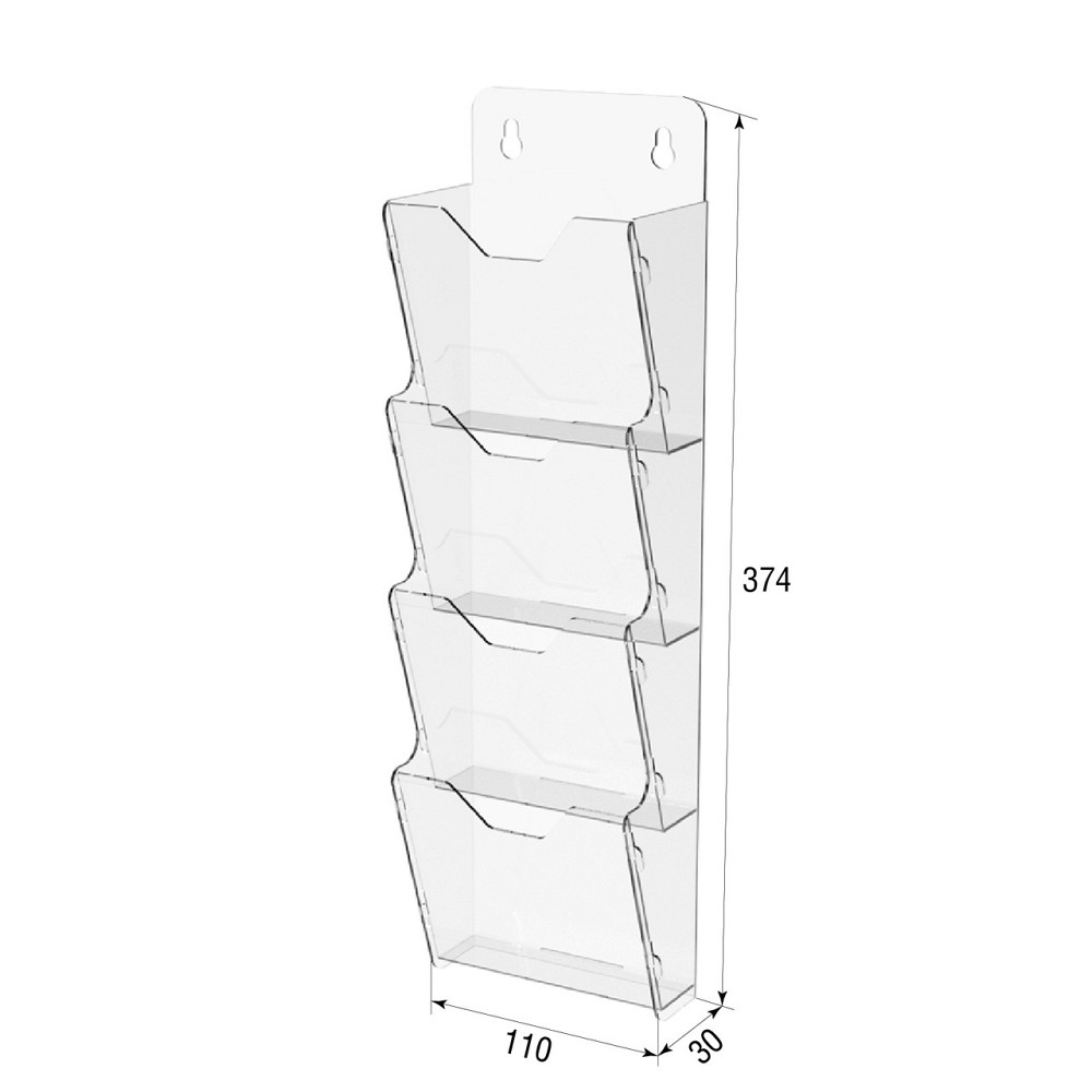Кишеня буклетниця EKOSTAR 4-ярусна А6 вертикальний Київ - фото 3