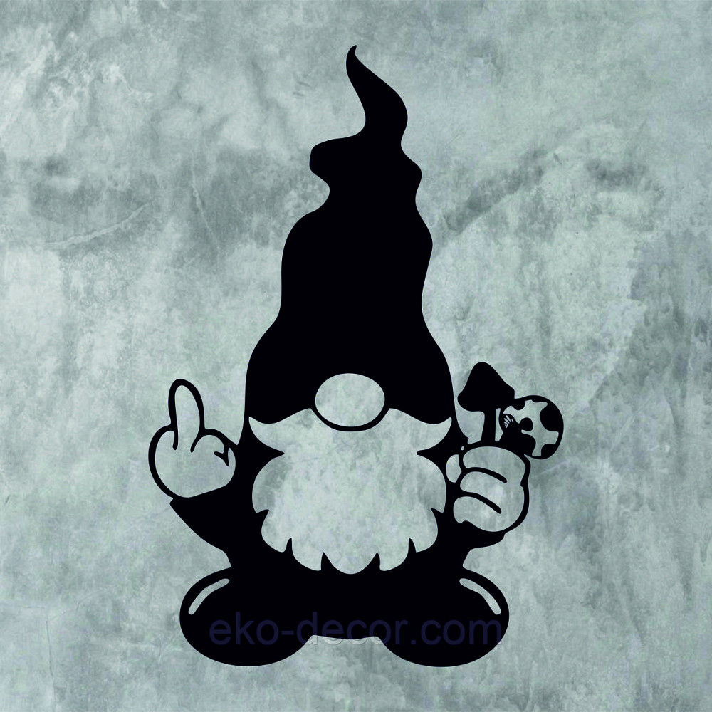 Декоративное настенное Панно «Гном», Декор на стену 90*60 см, Черный Киев - изображение 6