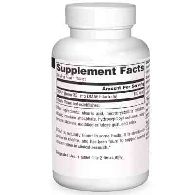 Аминокислота Source Naturals Диметиламиноэтанол, 130 мг, DMAE, 50 таблеток (SN0621) Винница