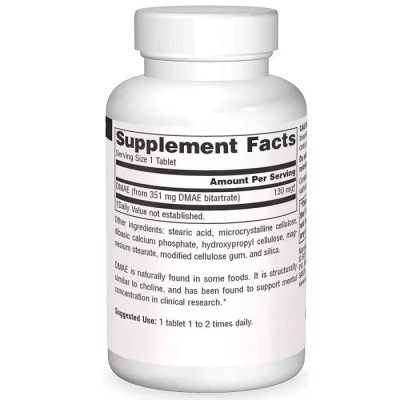 Аминокислота Source Naturals Диметиламиноэтанол, 130 мг, DMAE, 50 таблеток (SN0621) Винница - изображение 2