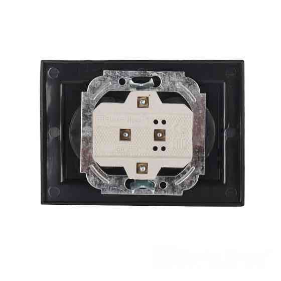 Розетка двойная без заземления 16A, Enzo безупречный графит Днепр