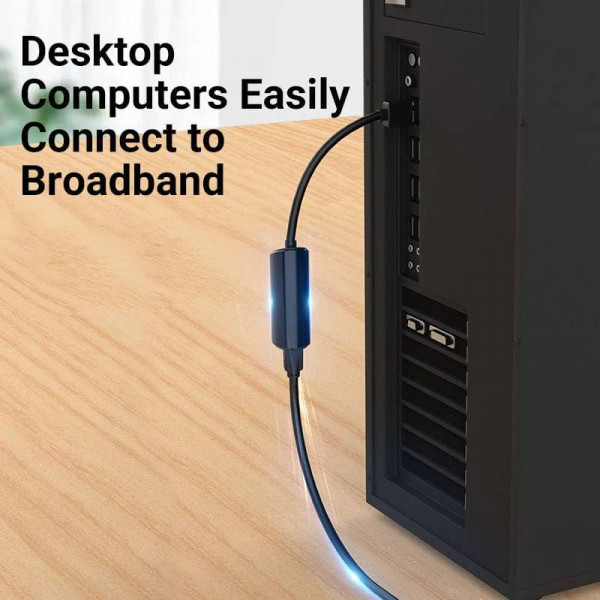 Перехідник USB 3.0 --> Ethernet RJ45 1000Mb чорний Vention (CEHBB) Киев - изображение 5