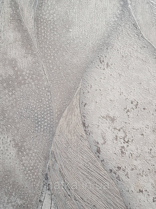 Обои виниловые на флизелине метровые Sintra Edelina абстракция волны листья 3д серые серебро Киев - изображение 3