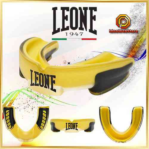 Капа боксерская для бокса ММА и единоборств гелевая Leone Top Yellow желтая взрослая одночелюстная Киев