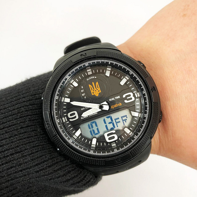 Годинники наручні спортивні SKMEI 5561/1655BKWT, Годинники військові з LM-689 офіційною гарантією Київ - фото 5